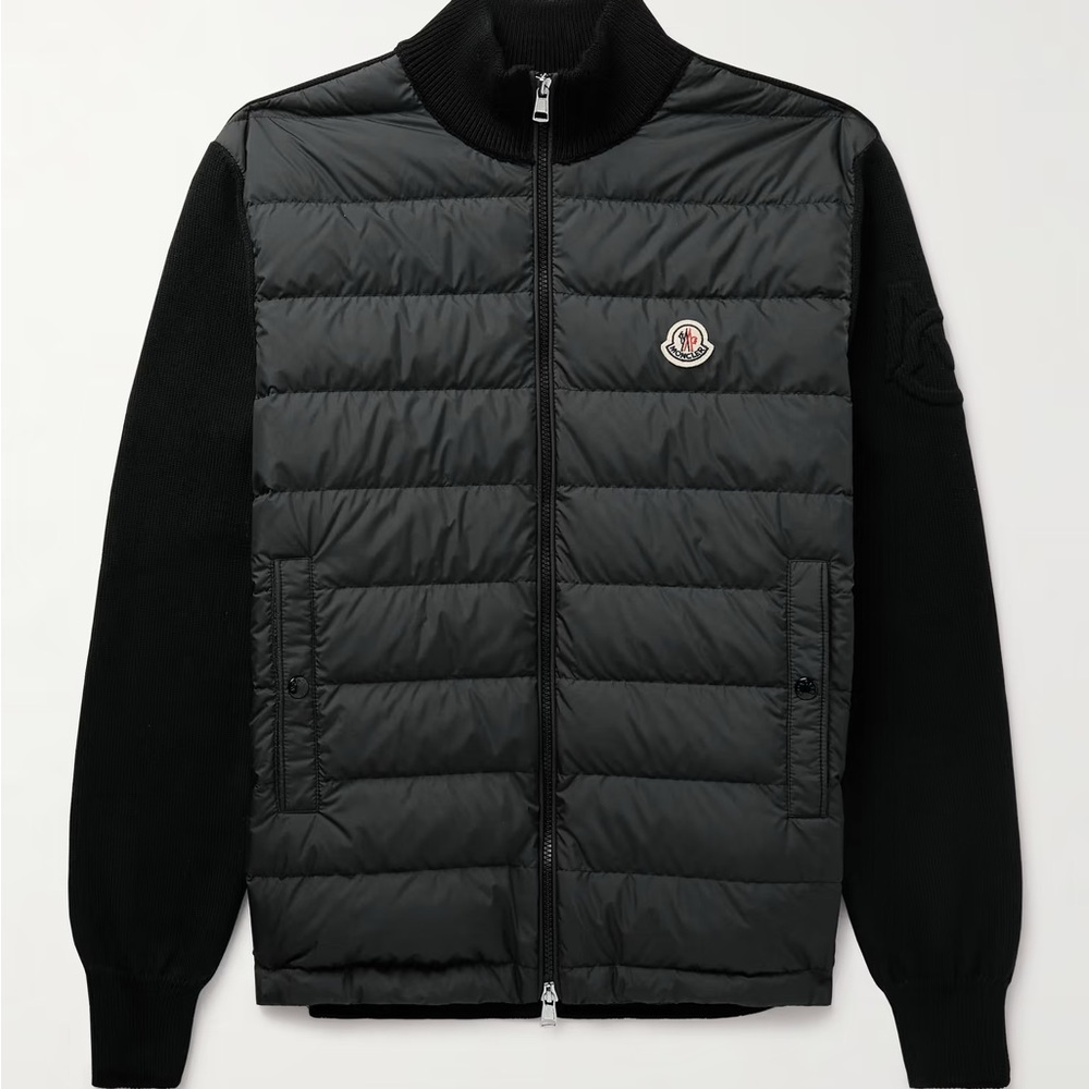 Moncler Black Puffer Jacket Modern Quilted Design